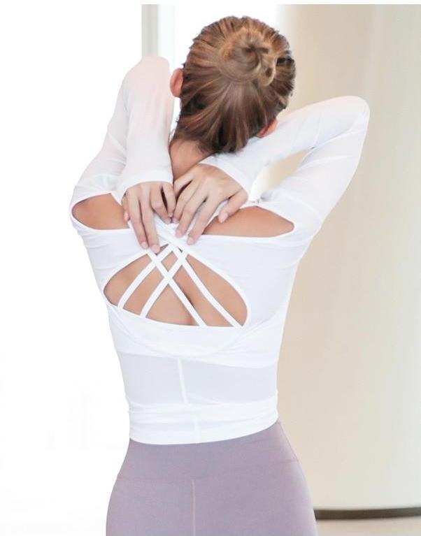 Open Back Long Sleeve Active Top