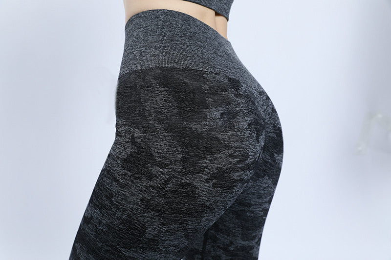 High Waisted Seamless Camo Leggings (Multiple Colors) - XS / Black Camo