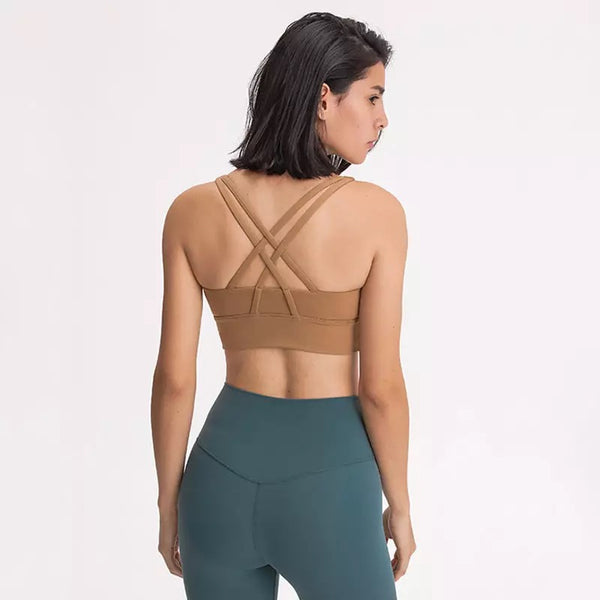 Solid Crossback Sports Bra