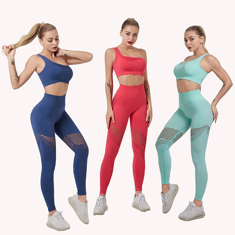 One Shoulder Athleisure Wear Matching Set