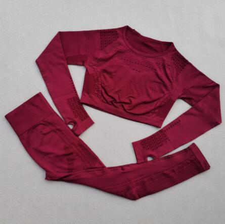 Flattering Fit Long Sleeve Seamless Matching Set