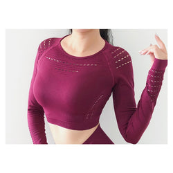 Tireless Stretch Long Sleeve Crop Top