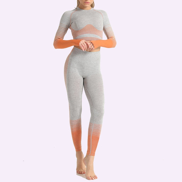 Gradient Seamless Yoga 2pcs Matching Set