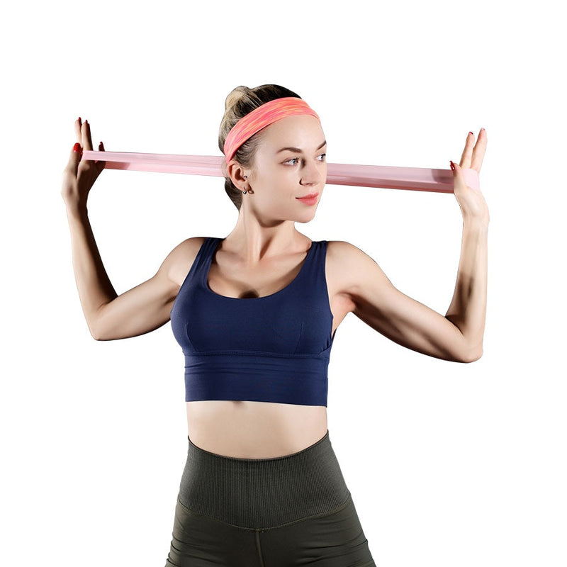 Gum Pilates CrossFit Athletic Band Strength Resistant Workout Equipment
