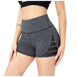 Explicit Mesh Patched High Waist Ultra Short