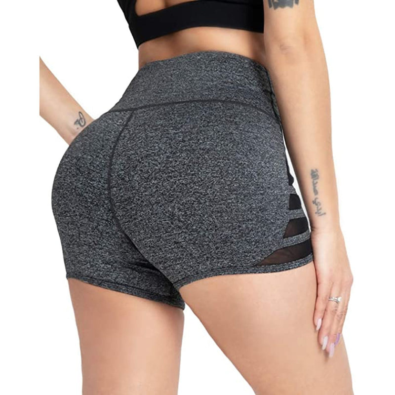 Explicit Mesh Patched High Waist Ultra Short