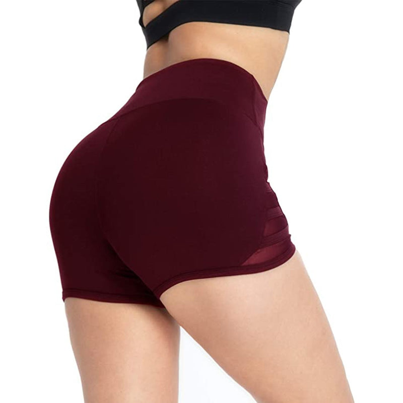 Explicit Mesh Patched High Waist Ultra Short