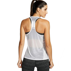 white racerback gym top