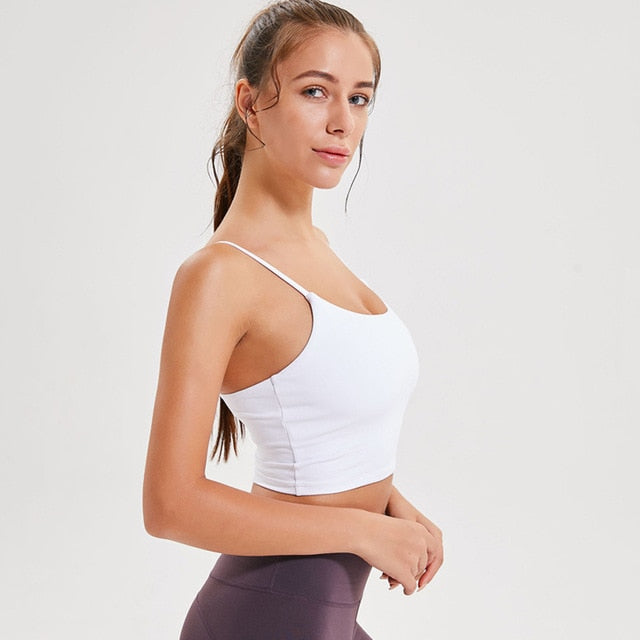 women's padded workout top
