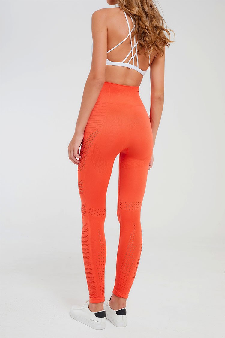 orange seamless high waist legging