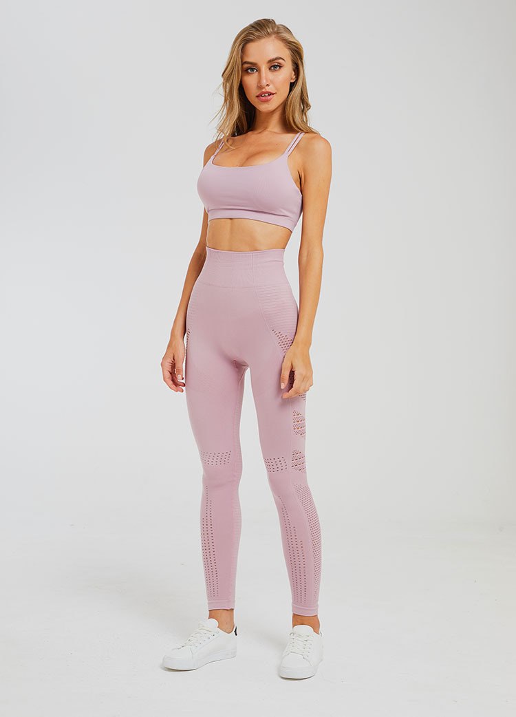 pink seamless workout legging