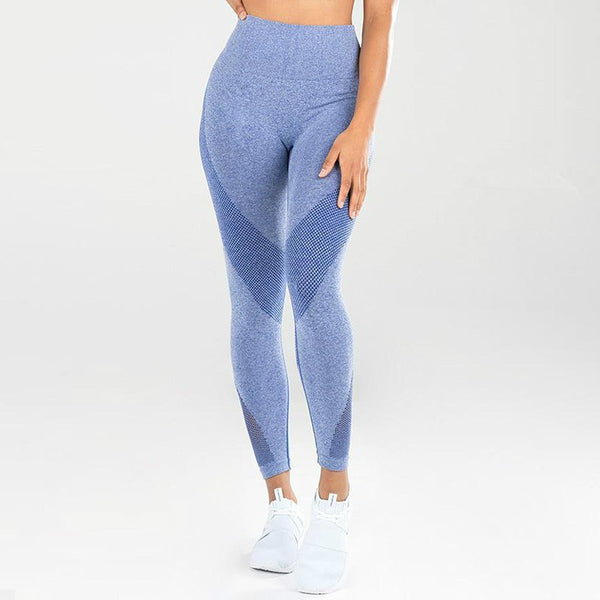 Blue High Waist Seamless Leggings