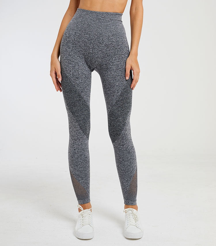 Gray Seamless High Waist Leggings